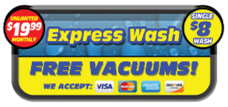 Basic Express CarWash with FREE vacuums!